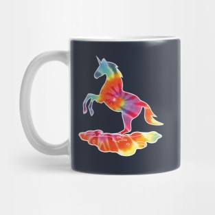 Tie Dye Rainbow Unicorn Design Cute Retro Unicorn Lover Shirt Mug